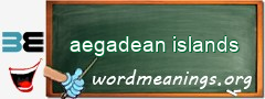 WordMeaning blackboard for aegadean islands